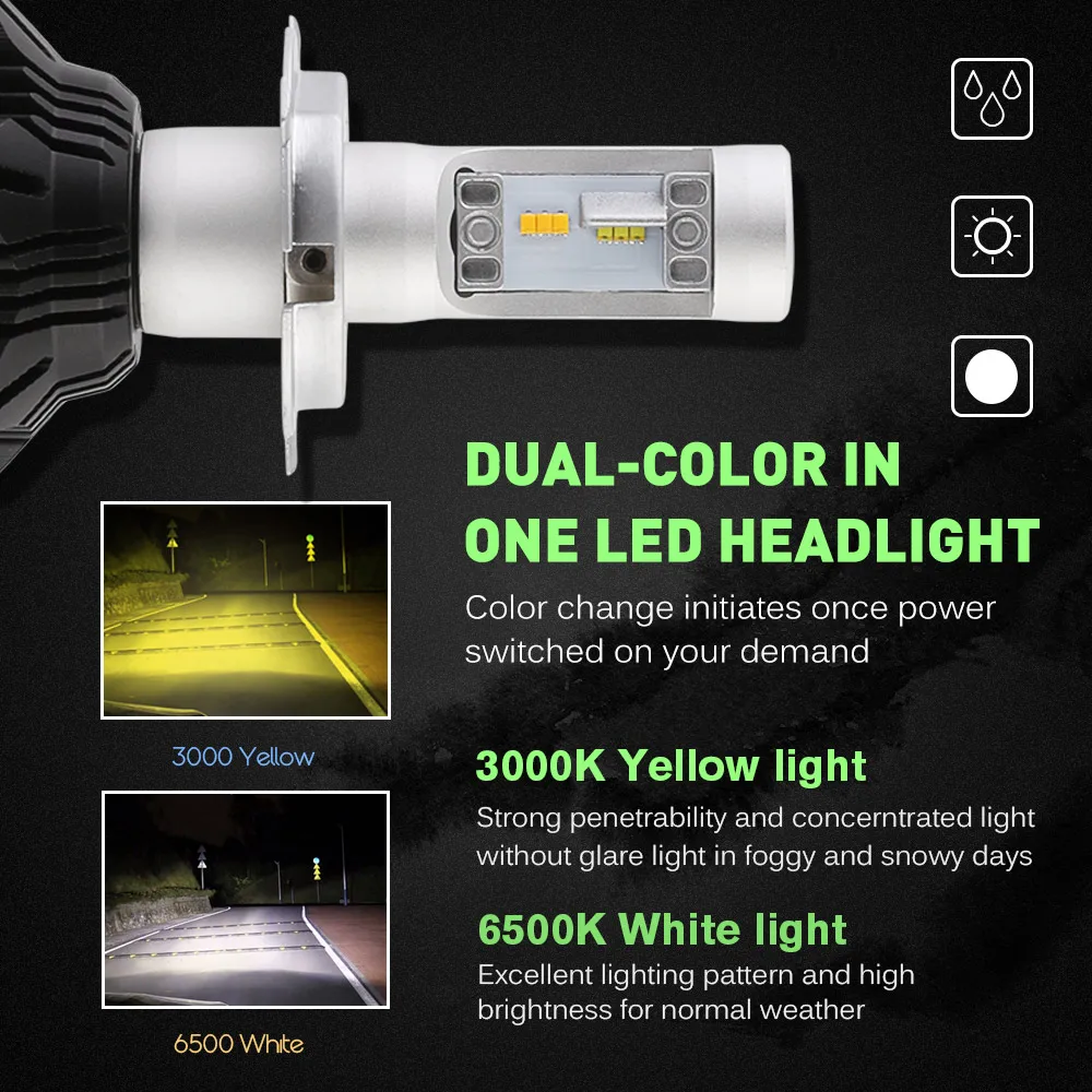 2 шт. Автомобильные светодиодные лампы H7 H4 H11 HB4 HB3 9005 9006 40 Вт лм|h4 led headlight|headlight for carled