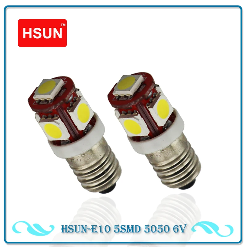 

Высококачественные приборные светодиодные лампы HSUN 6 в, E10, 6,3 в, 1 вт, бело-красные светодиодные лампы E10 высокой мощности, 1 вт, 6 в, лампы E10, 2 шт...