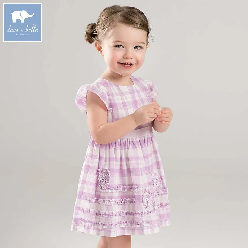 Dave bella/платье в стиле Лолиты для девочек Детская летняя одежда дня рождения и
