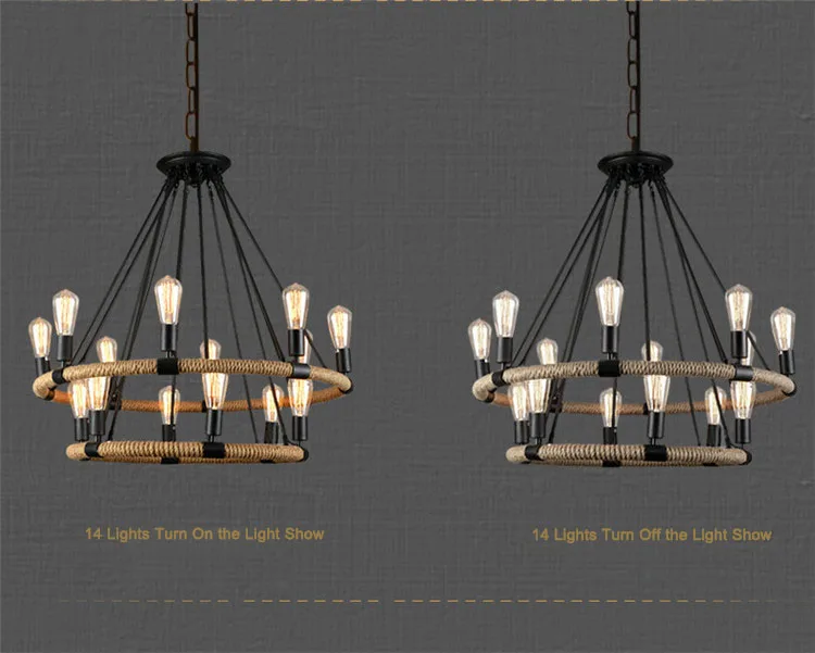 Американский Ретро подвесной светильник в стиле кантри круглой формы из