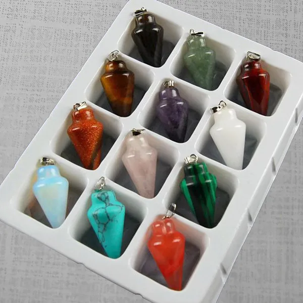 Бесплатная доставка 2015 горячая Распродажа смешанный натуральный камень Маятник