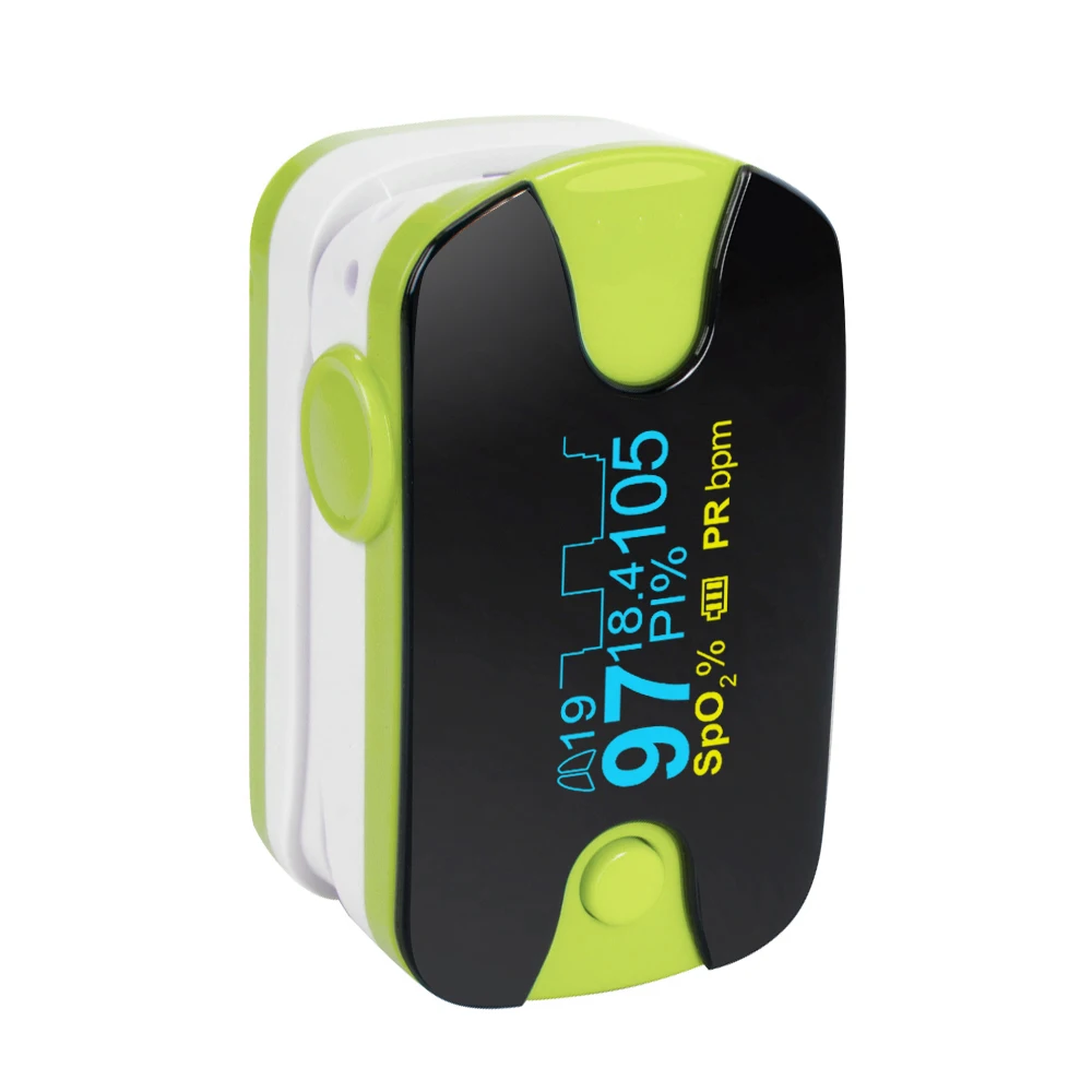 Пульсоксиметр с цветным OLED дисплеем 4 параметров SPO2 PR PI частота дыхания монитор