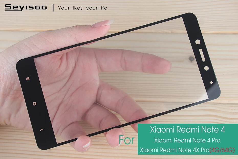 [2 шт] Seyisoo 2.5D полное покрытие протектор экрана из закаленного стекла для Xiaomi Redmi Note 4x Note 4 X Pro Xiomi пленка