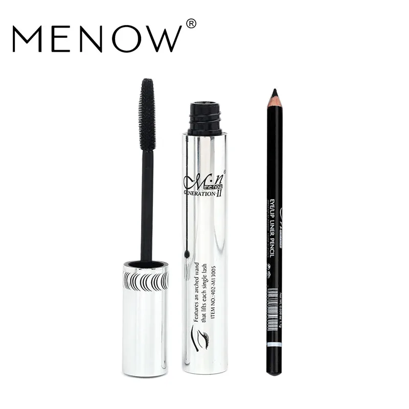 MENOW серебро трубка тушь Curl mascara 3d Стройный roll + черный карандаш для глаз один |