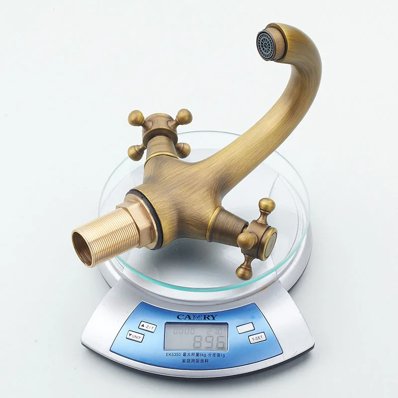 Латунный Смеситель для раковины в ванную комнату смеситель из античной меди