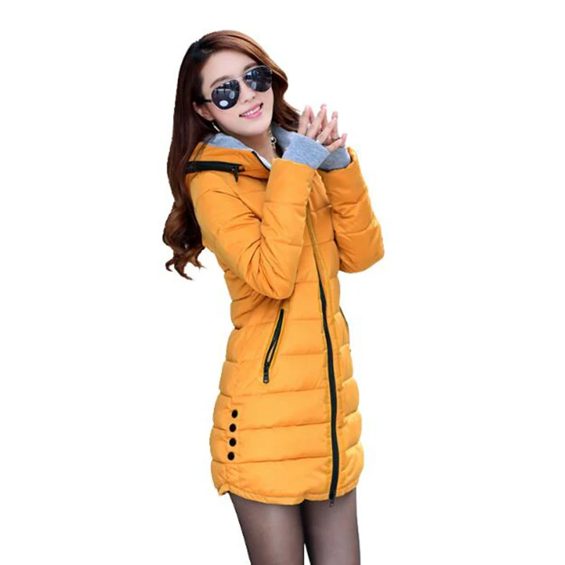 Красивая Женская осенне зимняя куртка Длинные парки для женщин теплые Дамские