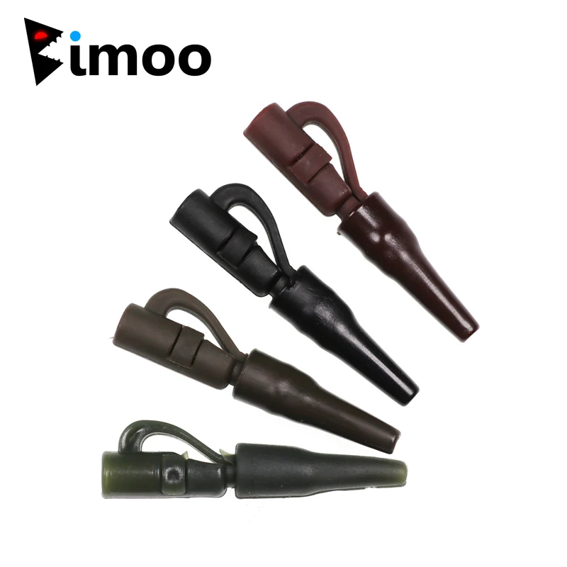

Bimoo 100sets Black Green Carp Fishing Rigs Safety Leader Clip & Tailrubber Safe Leader Clip System for Use With Swivel Sinker