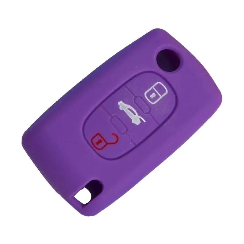 RMLKS силиконовый брелок чехол для дистанционного ключа Peugeot 107 207 307 407 308 607 Citroen C1 C2 C3