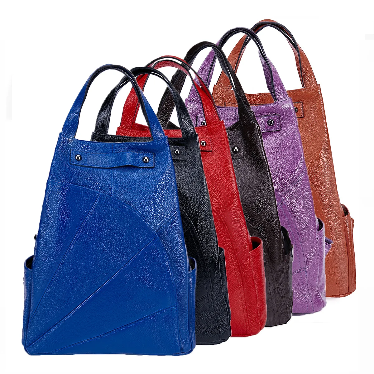 

BONAMIE Purple Genuine Leather Backpack Women Brand School Backpack Real Leather Female Mochila Shoulder Bags For Teenage Girls