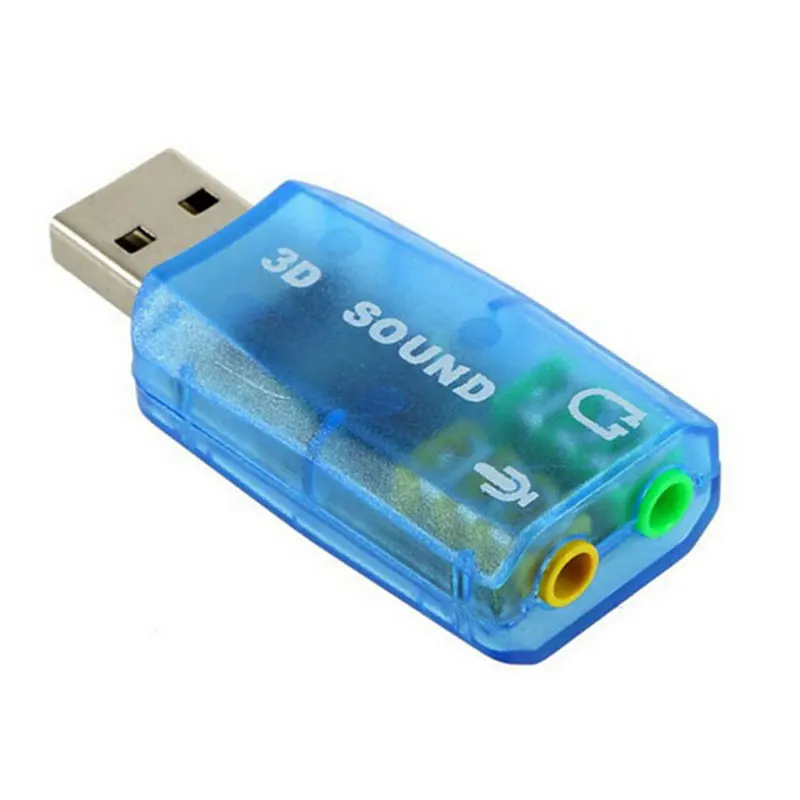 3D 5 1 канальная звуковая карта 3 мм внешняя USB компьютера стерео микрофон аудио