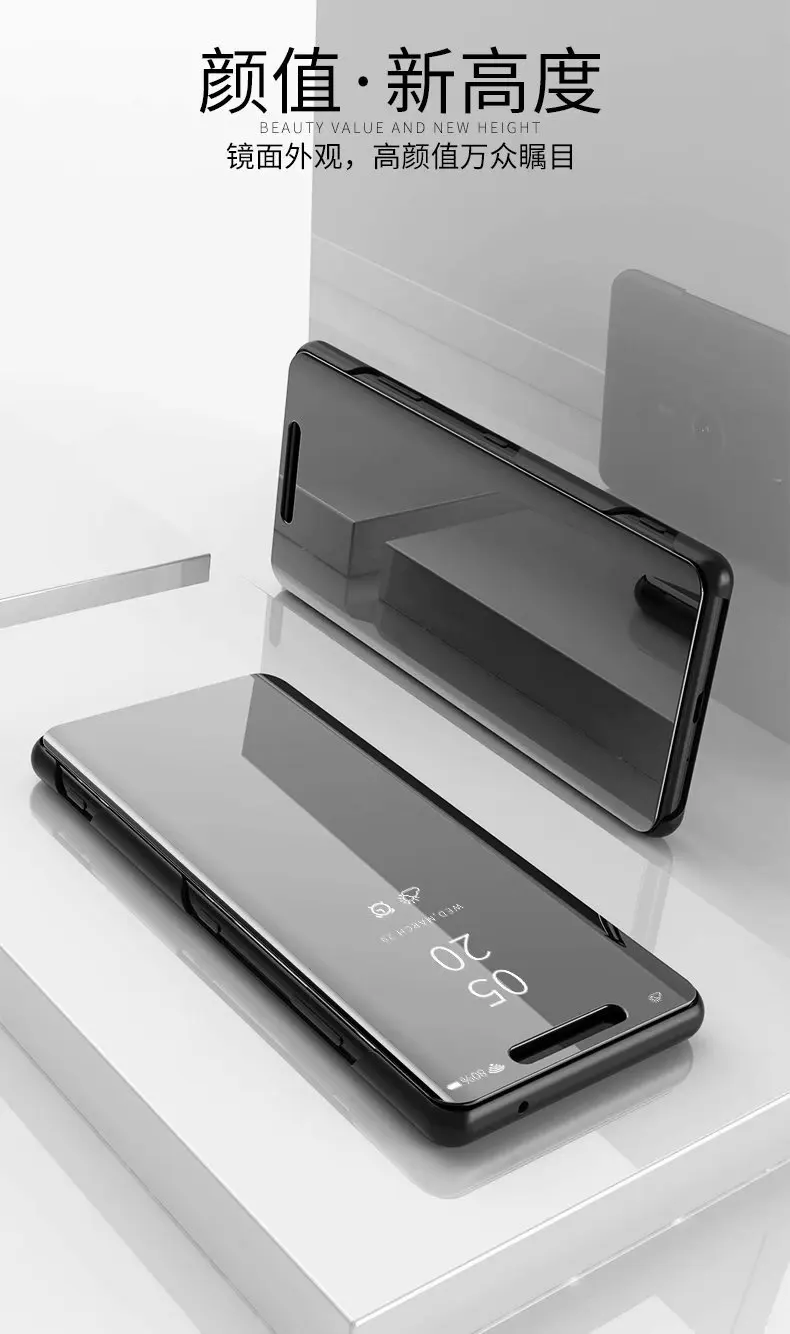 Роскошный зеркальный кожаный чехол для sony Xperia XZ3 с подставкой, откидная защитная задняя крышка для sony xz3, полное покрытие, корпус телефона
