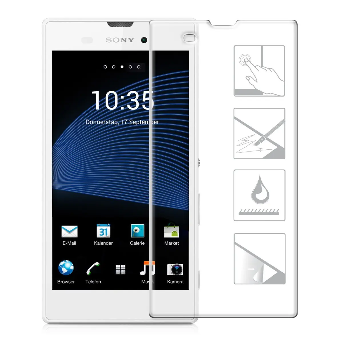 5 шт./лот закаленное Стекло для sony Xperia T3 D5103 Экран протектор Защитная пленка |