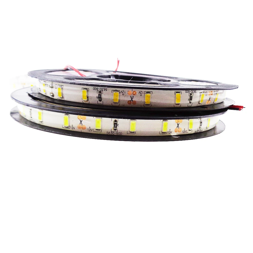 Светодиодная лента 5630 5730 SMD chip 60 светодиодов/метр водонепроницаемая флисовая 12 В