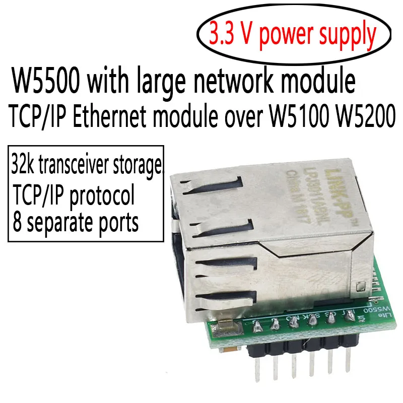 USR ES1 W5500 чип Новый SPI для LAN/ Ethernet конвертер TCP/IP Mod|Интегральные схемы| |