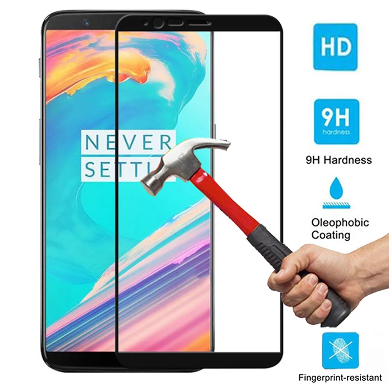 Для Oneplus 5T стекло 5t Закаленное пленка 1 + полное покрытие защита экрана для OP 2.5D 6 01