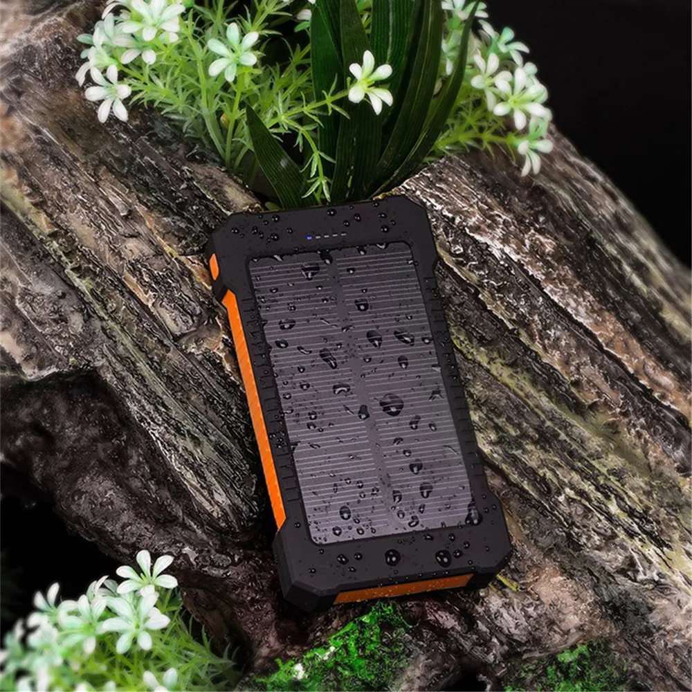 NTSPACE Солнечный Мощность банк Водонепроницаемый 10000mAh Солнечное Батарея Dual USB