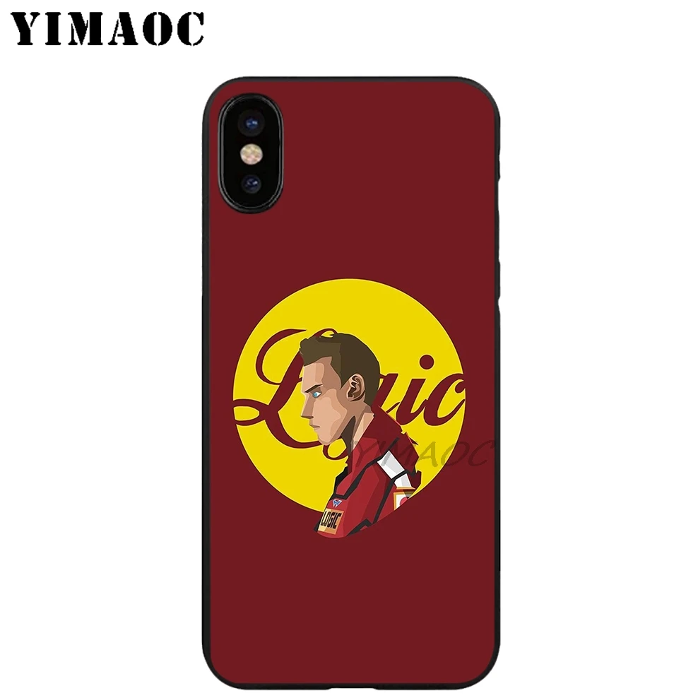 YIMAOC Logic Rapper Soft TPU Black Silicone Case for iPhone X or 10 8 7 6 6S Plus 5 5S SE Xr Xs Max |