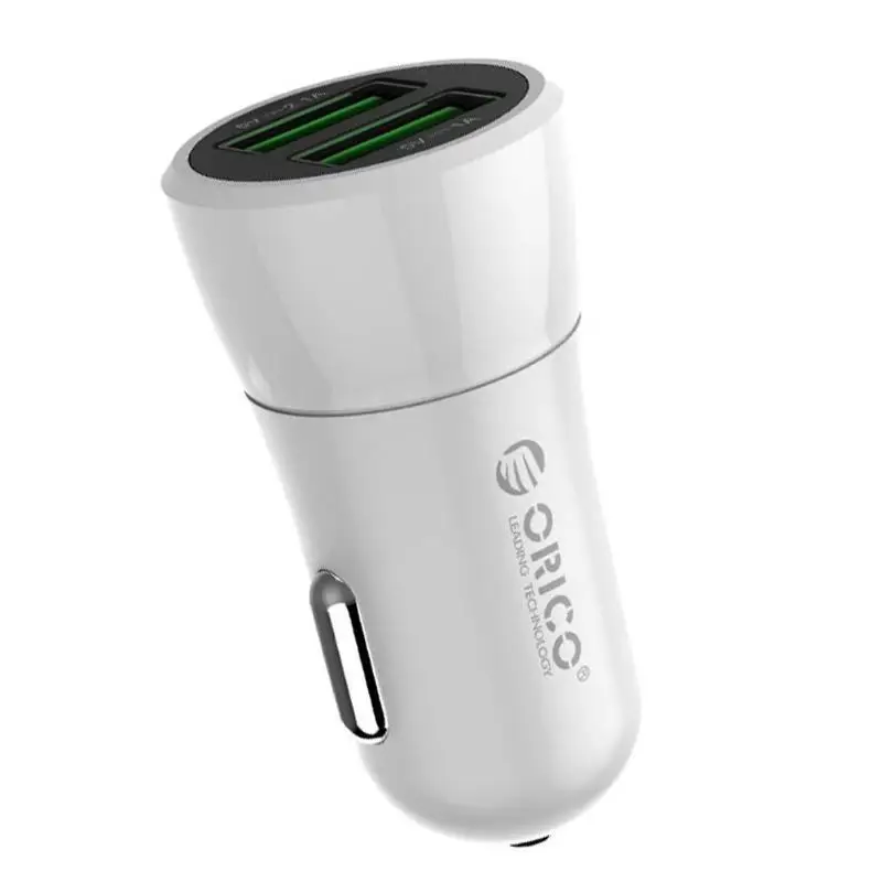 Универсальный ORICO UPQ-2U 12 Вт мини USB Автомобильное зарядное устройство с двумя usb-портами автомобильное зарядное устройство для iphone 8 Plus samsung s8 usb зарядное устройство для мобильного телефона - Тип штекера: Универсальный