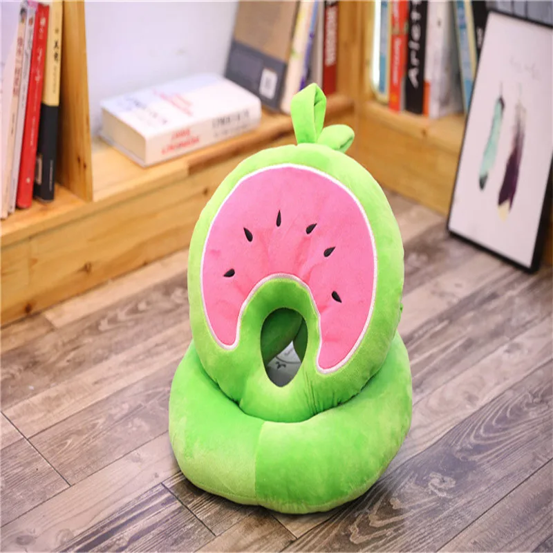 Watermelon Модная Подушка с фруктами, милая Подушка с фруктами из мультфильмов, плюшевые игрушки для офиса, мягкая подушка для сна, арбуз, киви, клубника, кактус - Цвет: Watermelon