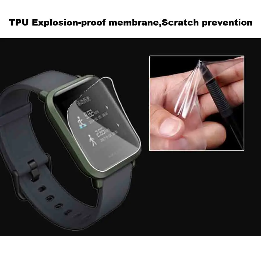 Для Xiaomi Huami Amazfit Bip Bit Lite ремешок для часов на запястье мягкий силиконовый защитный чехол Pulsera Correa Защитная пленка для экрана