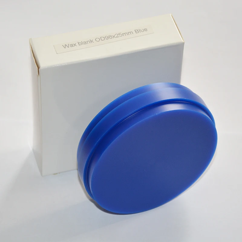 10 Piece Blue color OD98*10~25mm CAD/CAM Dental Wax Blocks For Carving Dental Lab Materials Wax Disc