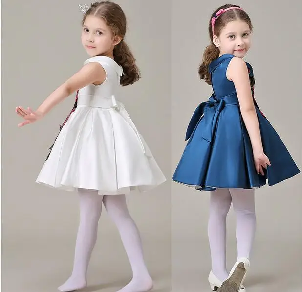 Королевский стиль элегантные девушки платье принцесса дети свадебное одежду