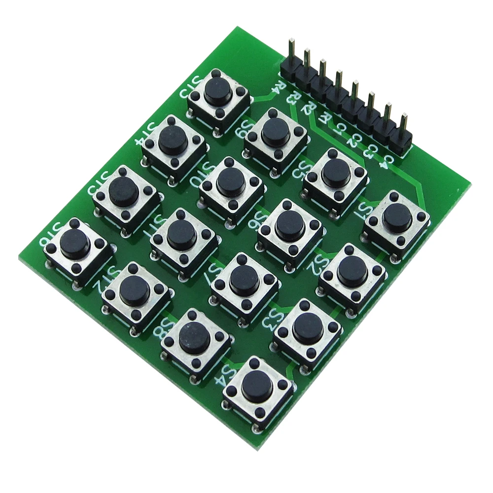 

8pin 4*4 4x4 Матрица 16 клавиатура макетная плата модуль 16 кнопок Mcu