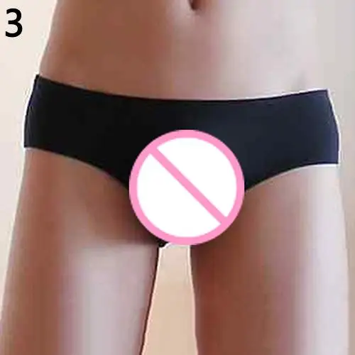 Трусы мужские с низкой посадкой удобные мягкие однотонные пикантное нижнее