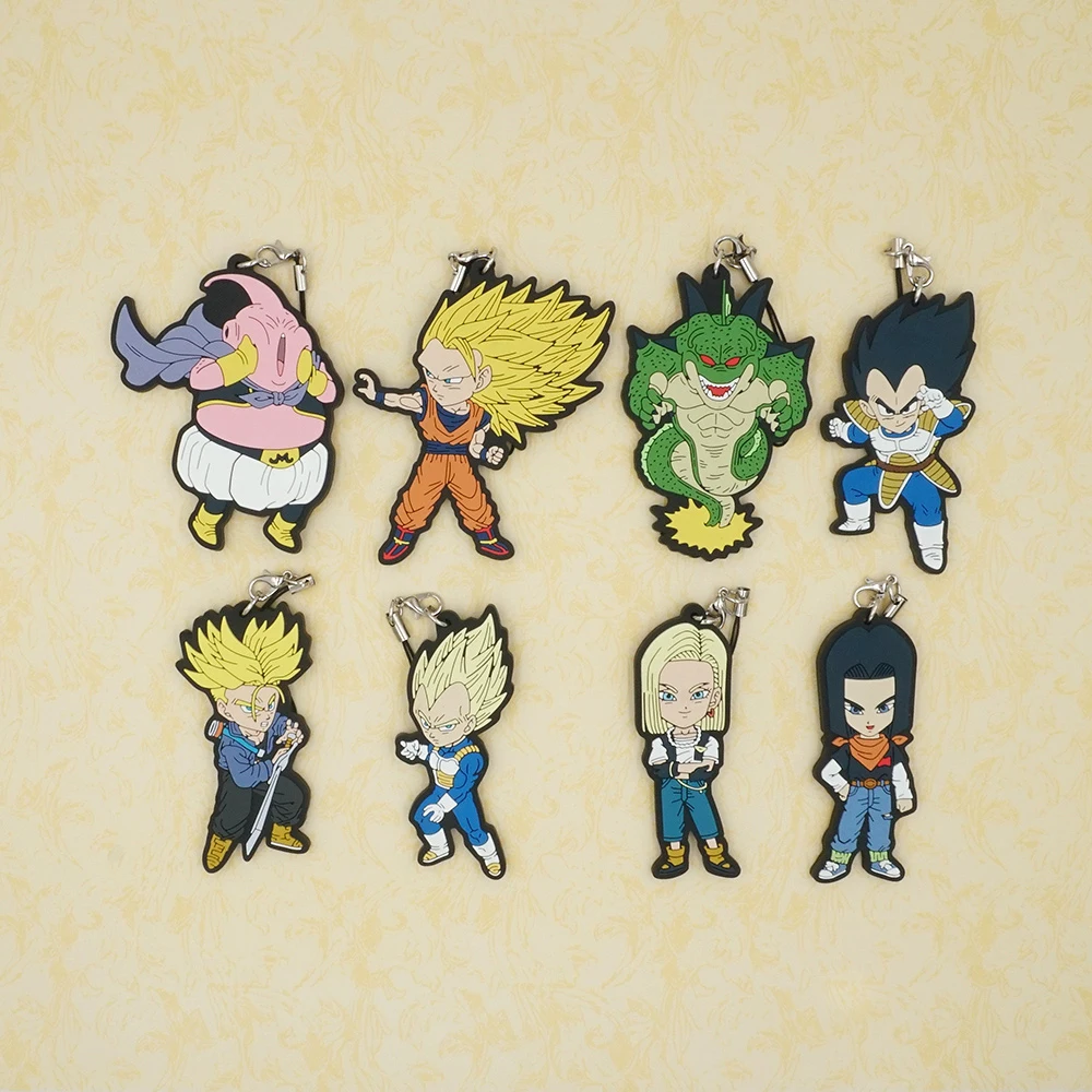 SonGoku аниме Kakarotto Android 18 17 Shenron Trunks Kawaii DRAGON резиновый брелок|son goku|android 18dragon ball |