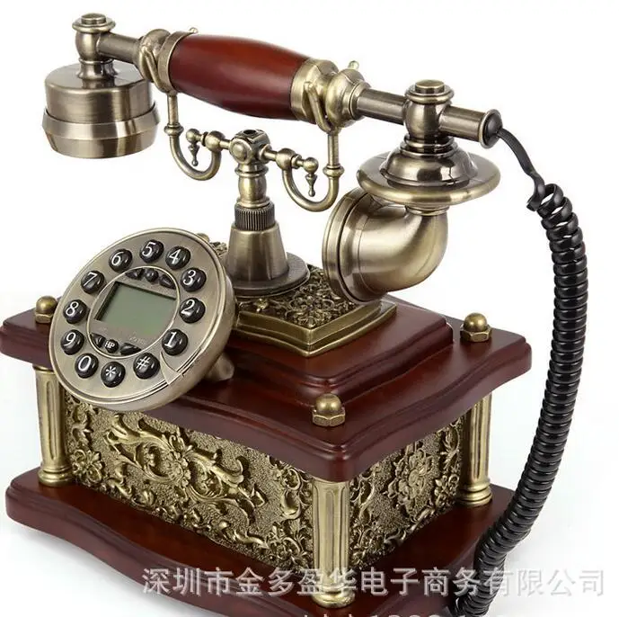 Модные телефон антикварные Винтаж дерево phone home оснащен стационарный