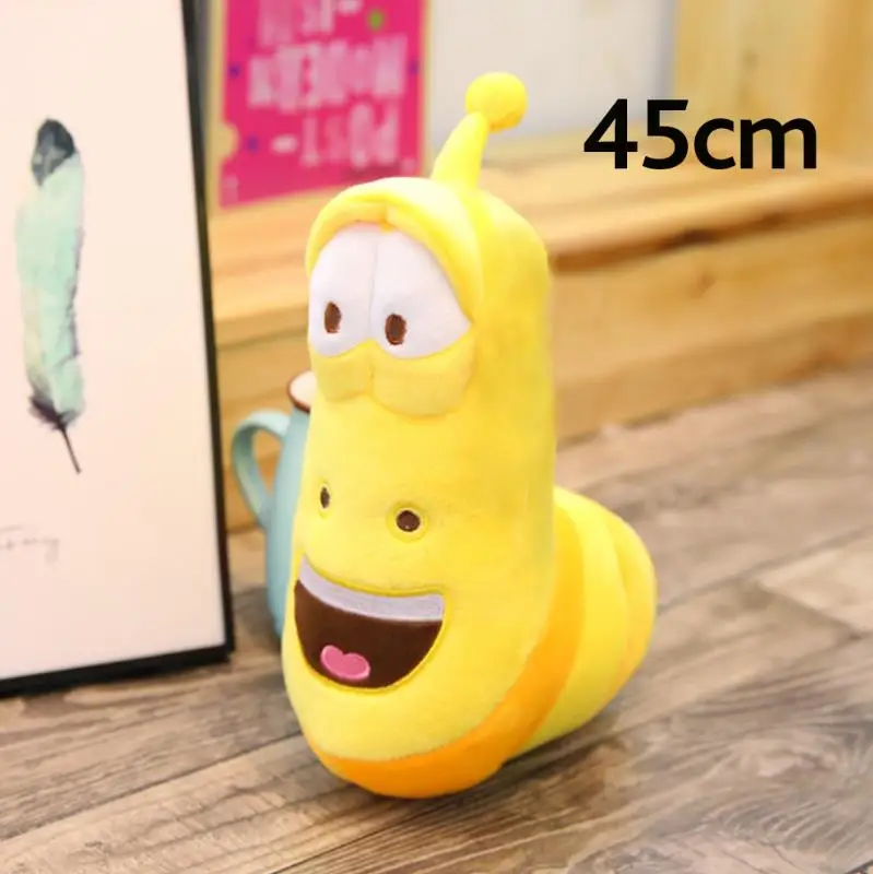 45cm yellow 32-45 см аниме забавное насекомое Слизняк креативный личинка плюшевая игрушка мягкая подушка фильм и ТВ мультфильм игрушки для детей день рождения Рождественский подарок - Цвет: 45cm yellow