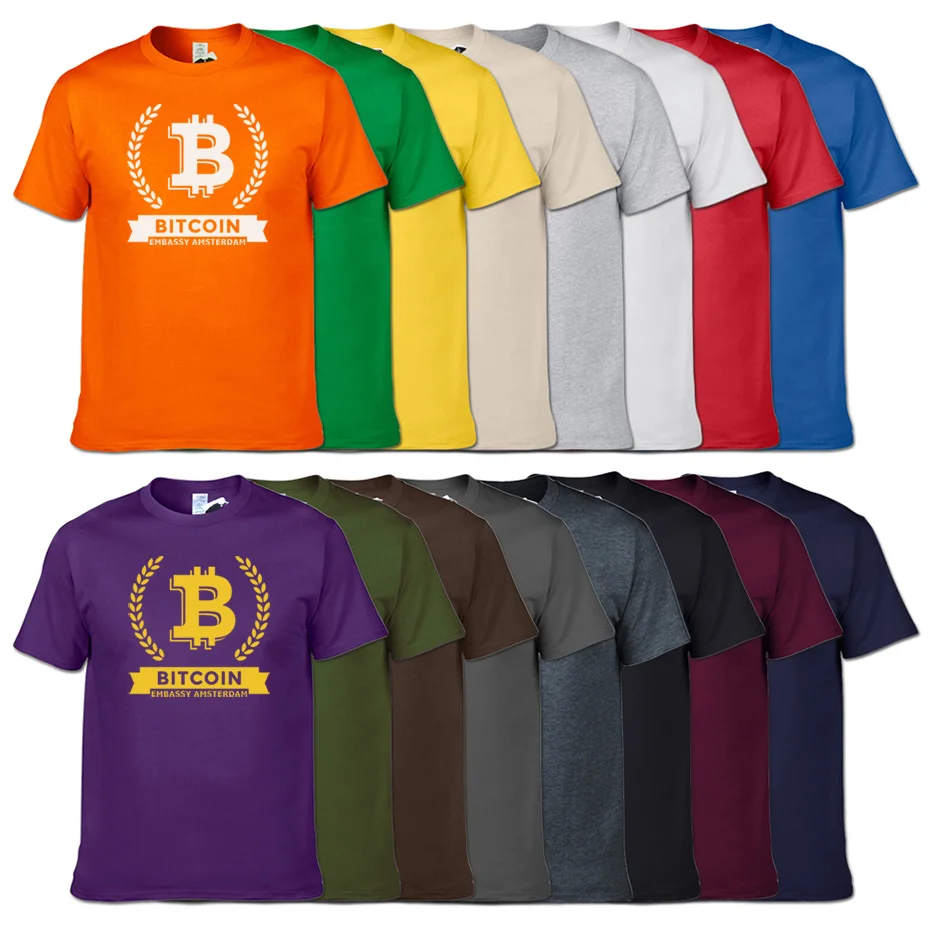 Футболка бренда YUANQISHUN футболка с биткоином BTC 2018 популярные футболки цифровой