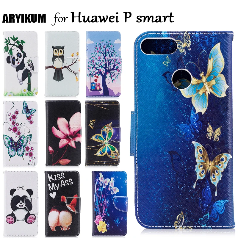 Чехол для телефона Huawei P Smart с двумя слотами sim карт чехол FIG LX1 LA1 мультяшными