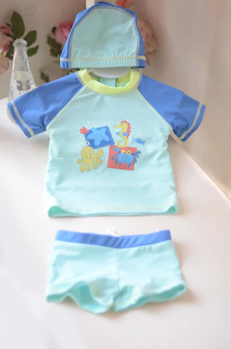 2018 new 1-8yrs Two Pieces Baby Girls Bathing Suits Little Girl Swimsuit with cap Kids Cartoon Mermaid Swimwear Costumes | Спорт и