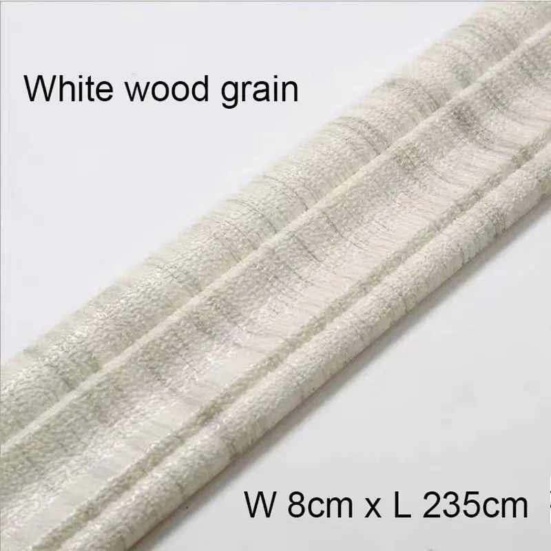 White wood grain 3D самоклеящаяся линия талии Наклейка на стену пена плинтус водонепроницаемый Мраморный Край гостиная детская комната Домашний декор для стен - Цвет: White wood grain