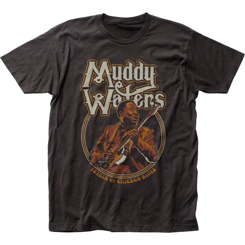 Аутентичная Muddy Waters отец Chicago Blues Мягкая футболка для взрослых s m l X 2X|Мужские