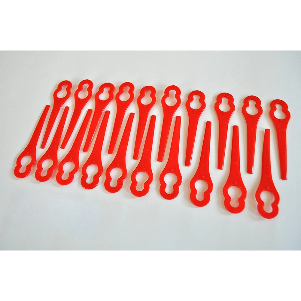 BESTOYARD 10pcs Plastic Grass Trimmer Blades Mower Replacement Trim Fast Switchblades(Red