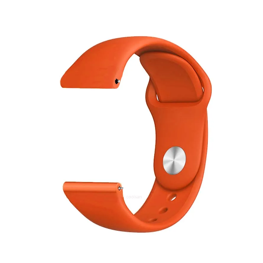 Orange red Ремешок для часов amazfit bip ремешки для часов 22 мм 20 мм Galaxy Watch 46 мм 42 мм samsung gear sport s2 s3 Frontier классический ремешок для часов - Цвет ремешка: Orange red