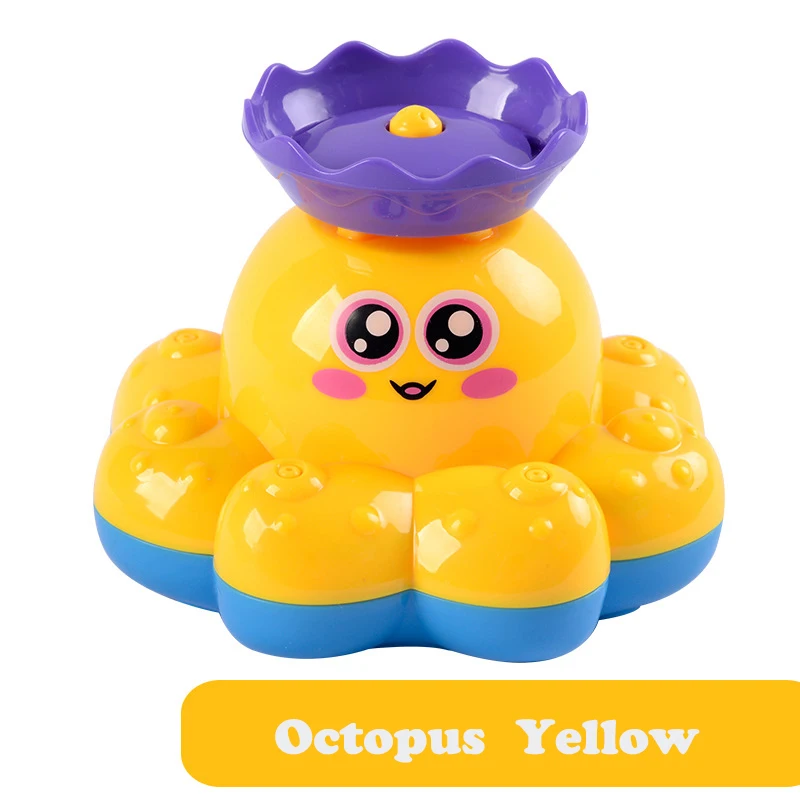 Octopus Yellow Детские милые Мультяшные Электрические Животные классические детские игрушки для купания черепаха заводные на цепочке детские пляжные игрушки для купания для детей - Цвет: Octopus Yellow