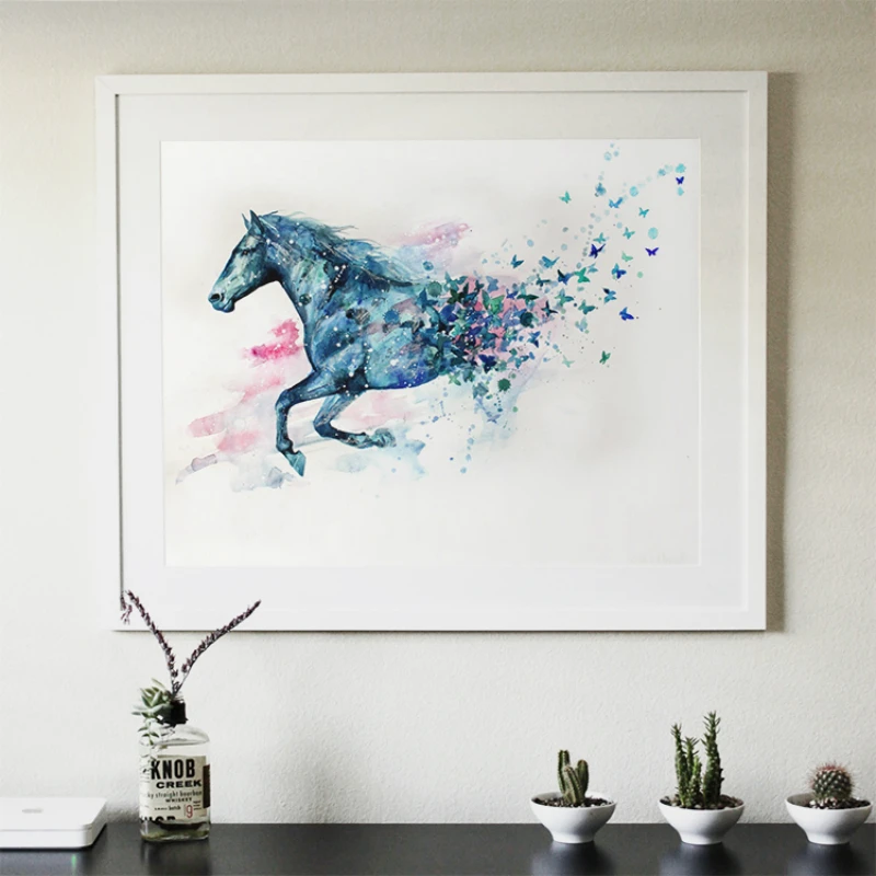 

The Running Horse Abstract Modern Decorative 40X50CM Painting Watercolor Paintings Minimalist Home Furnishing