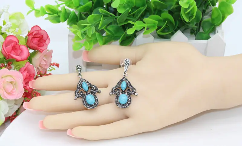 Модные женские марокканские Винтажные серьги Стразы фирменный дизайн Турецкая