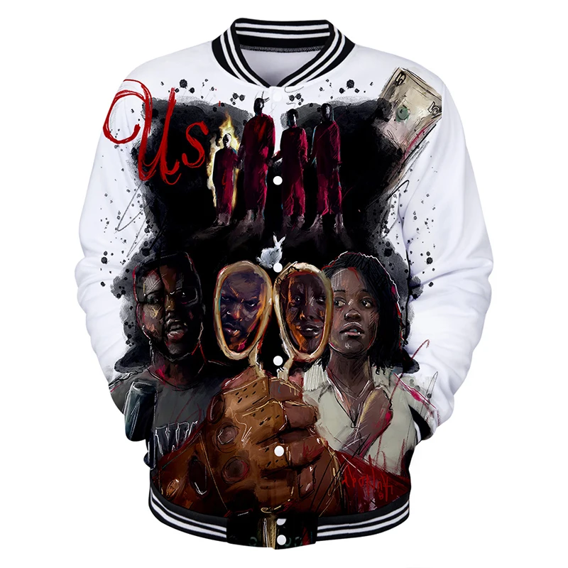 Бейсбольная куртка с 3d рисунком из фильма США модная мужская и женская толстовка
