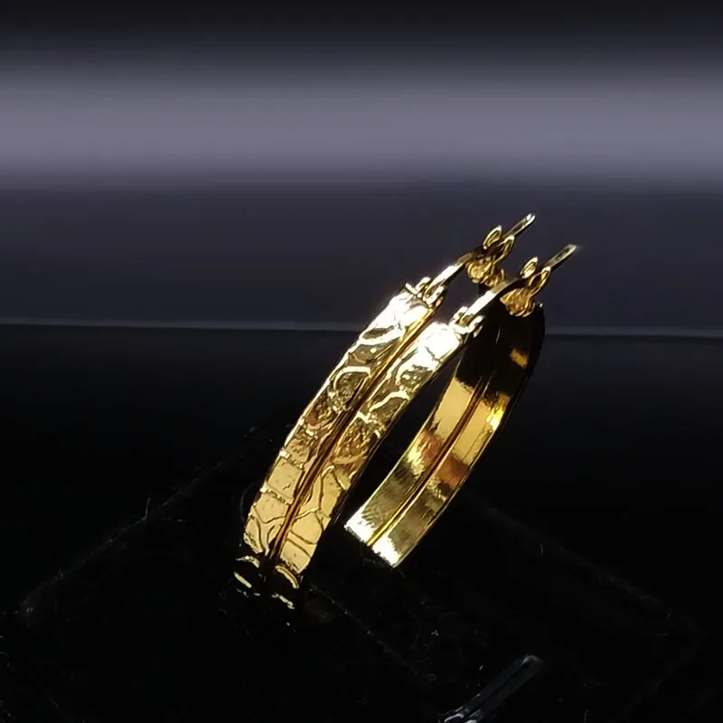 Серьга-Кольцо из нержавеющей стали серьги для женщин аксессуары в стиле стимпанка большой золотистый цвет, круглый серьги ювелирные изделия pendientes Аро E612621
