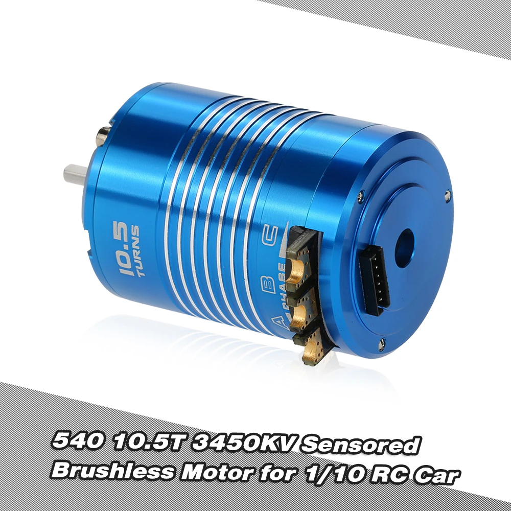 Высокая производительность 540 10 5 T 3450KV датчиками бесщеточный двигатель для 1/10 RC