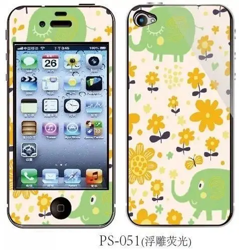 Mobile Phone Accessories Front &ampBack Protective Luminous Fluorescent Diamond Film For Apple Screen iphone 5 5s #1278284962/CU051 |