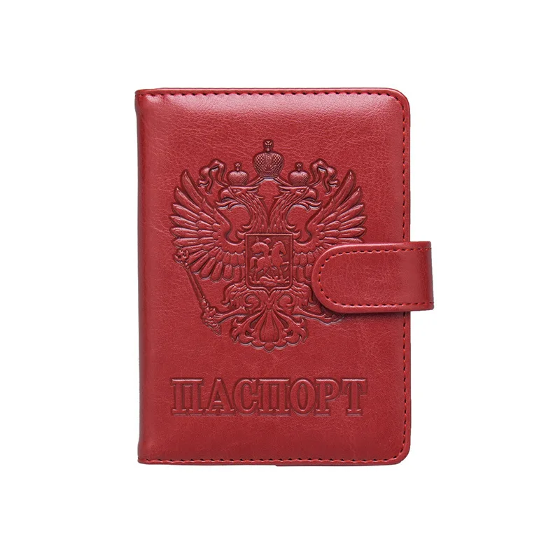 Red Обложка для паспорта, русский стандарт, держатель для карт ID для мужчин и женщин, Обложка для паспорта, папка для билетов, чехол для карт, кошелек для путешествий - Цвет: Red