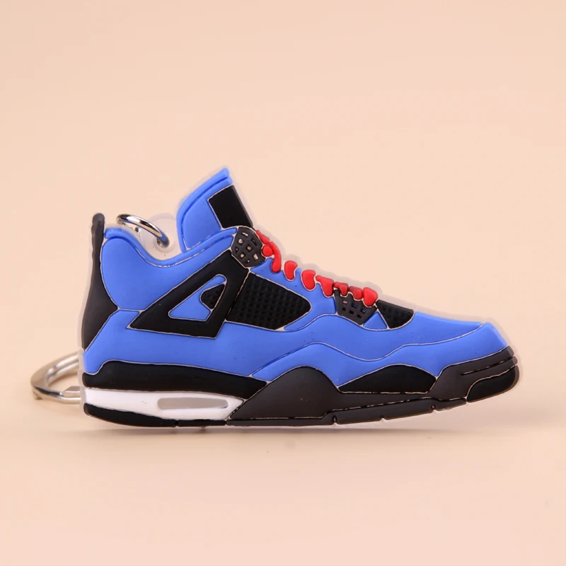 Picture Color3 Мини Jordan 4 брелок обуви Для мужчин Wome/Дети C логотипом отличный подарок для баскетбола брелок-кроссовок для ключей ключ держатель Porte Clef - Цвет: Picture Color3