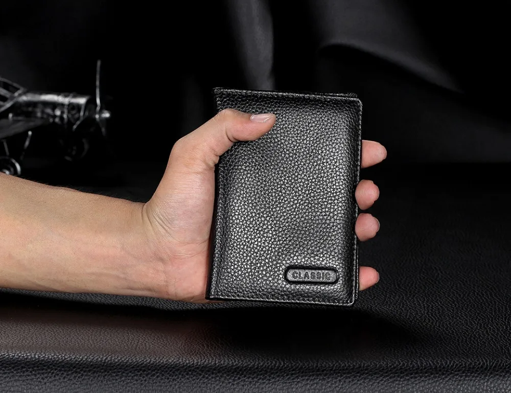 Чехол для паспорта из натуральной воловьей кожи черный чехол паспорта|leather passport
