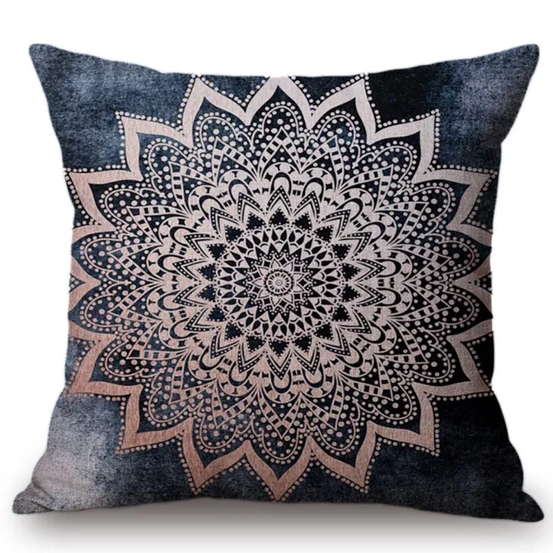 2018 скандинавский Мандала Цветочный узор дизайн диван стул наволочка Винтаж
