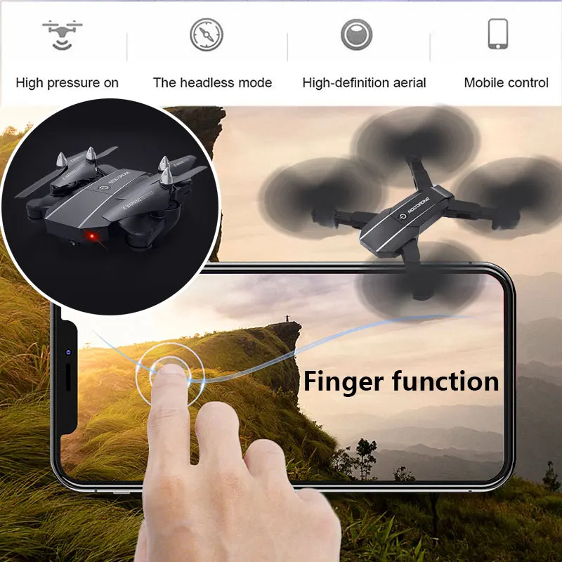 Съемкой от первого лица интеллигентая(ый) складной Дрон Квадрокоптер WI-FI FPV 480P HD Камера 6-Axis Безголовый режим висения стабильный Gimbal для квадрокоптера дрона с дистанционным управлением